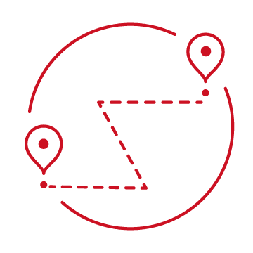 Icon of start to finish markers